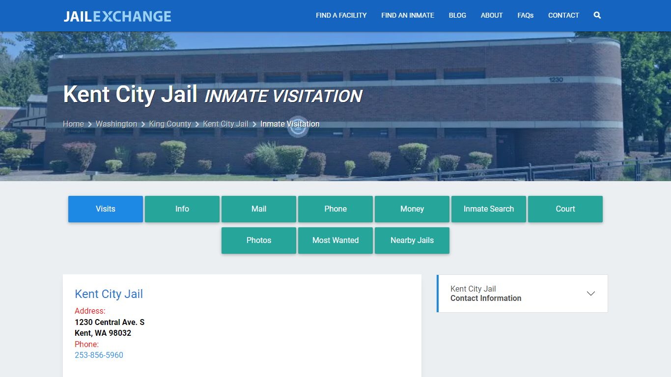 Inmate Visitation - Kent City Jail, WA - Jail Exchange
