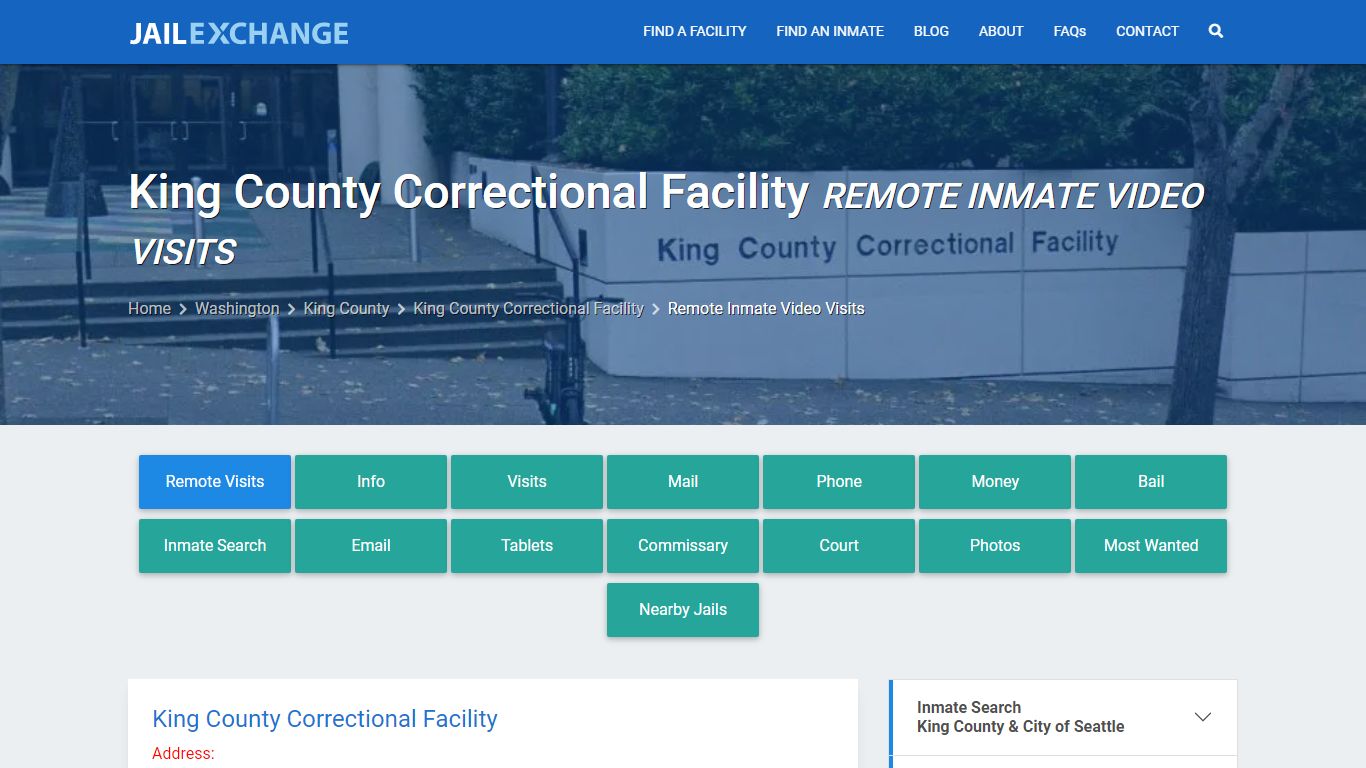 Video Visitation - King County Correctional Facility, WA - Jail Exchange
